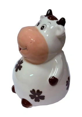 Копилка корова с цветочками 11*10,5*15,3см TP9231
